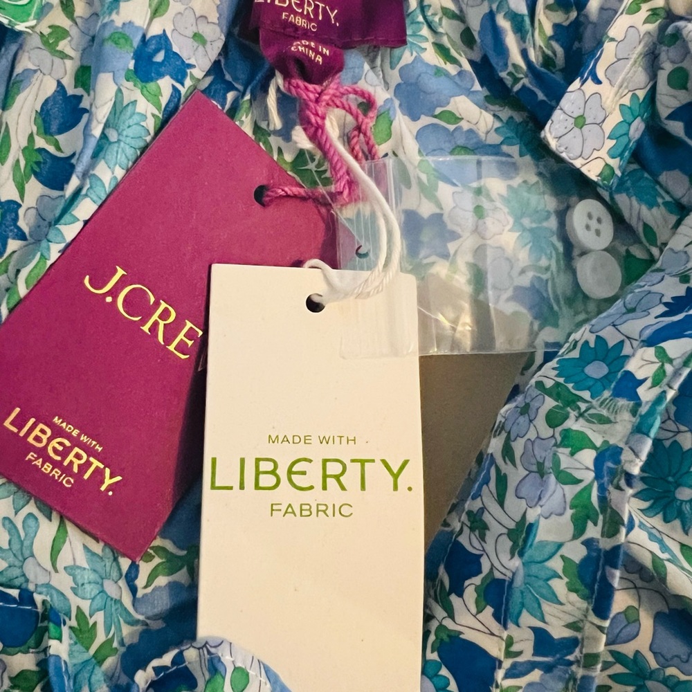 NWT J Crew/Liberty of London Poppy &Daisy floral button front tank top S - Picture 11 of 11